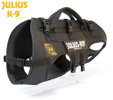 キャリアハーネス 降下用ハーネス 犬用 Julius-K9 ユリウスケーナイン Rappelling & carrying harness 大型犬 超大型犬 Lサイズ ハーネス 送料無料 カラー：ブラック