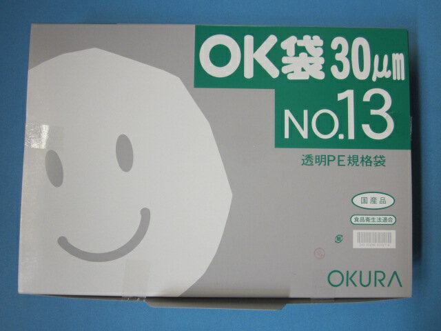 ポリ袋 透明OK袋 0.03mm No.13 1ケース4,000枚(1袋100枚×40袋)