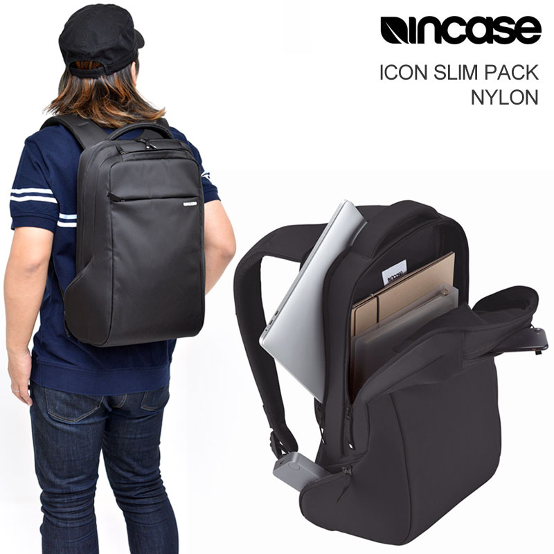 【正規取扱店】インケース リュック Incase アイコンスリムパックナイロン[ブラック] 新仕様 ICON SLIM PACK NYLON メンズ レディース【鞄】 bpk 1905ripe