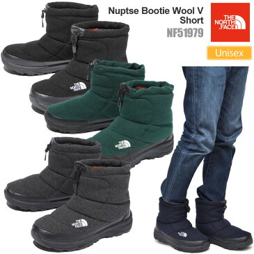 \最大500円OFFマラソンクーポン/ノースフェイス スノーブーツ THE NORTH FACE ヌプシブーティーウール5ショート【全4色】(NF51979/23-29cm)Nuptse Bootie Wool V Short メンズ レディース【靴】_wbt_1910wannado