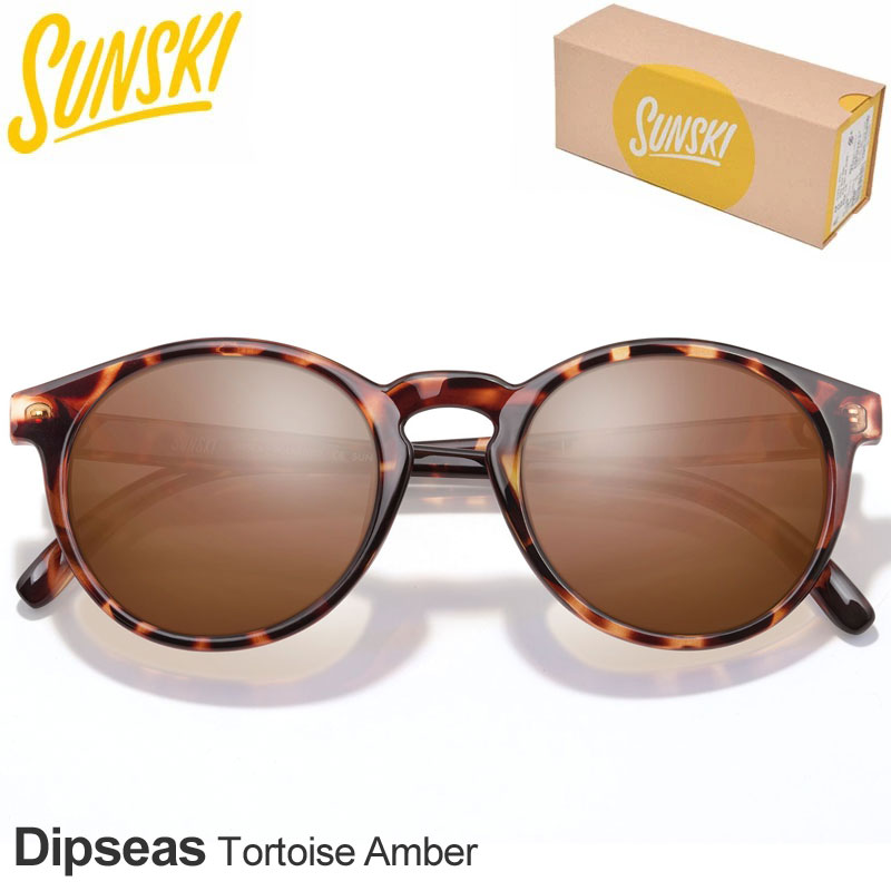 サンスキー SUNSKI サングラス 偏光 UVカット ボストン型 メンズ レディース ユニセックス ディプシー トータスアンバー Dipseas Tortoise Amber SUNDS-TAM 2024SS 2401ripe