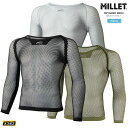 ミレー MILLET メッシュ インナー メンズ ドライナミックメッシュ3/4スリーブクルー DRYNAMIC MESH 3/4 SLEEVE CREW MIV01356 2023AW2309ripe