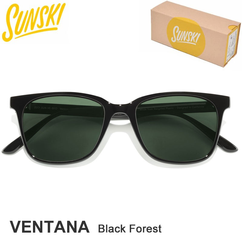 サンスキー SUNSKI サングラス 偏光 UVカット ウェイファーラー型 メンズ レディース ユニセックス ベンタナ ブラックフォレスト Ventana Black Forest SUNVEBFO 2023SS 2303ripe