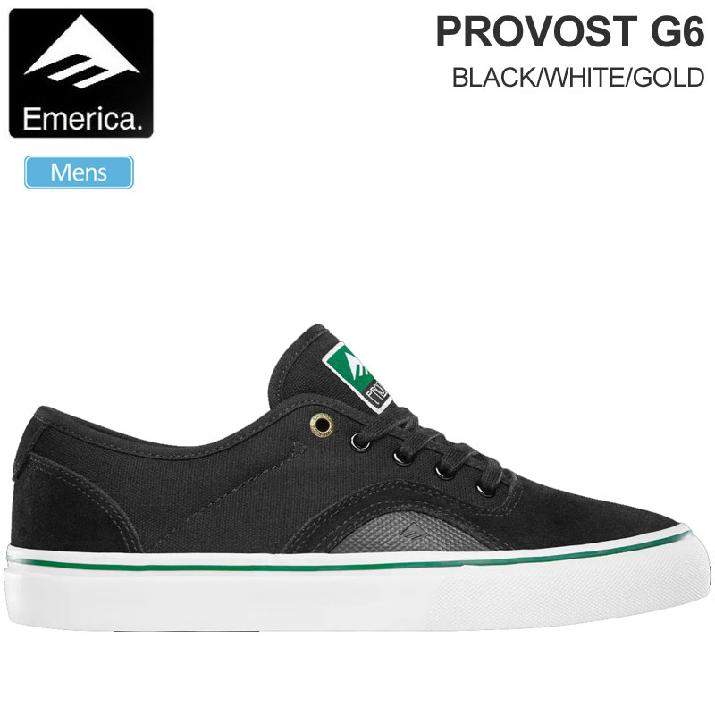 エメリカ EMERICA スニーカー スケートシューズ メンズ プロヴォスト プロボスト PROVOST G6 ブラック ホワイト ゴールド 25-29cm 2022AW 22FALL snk2209wannado