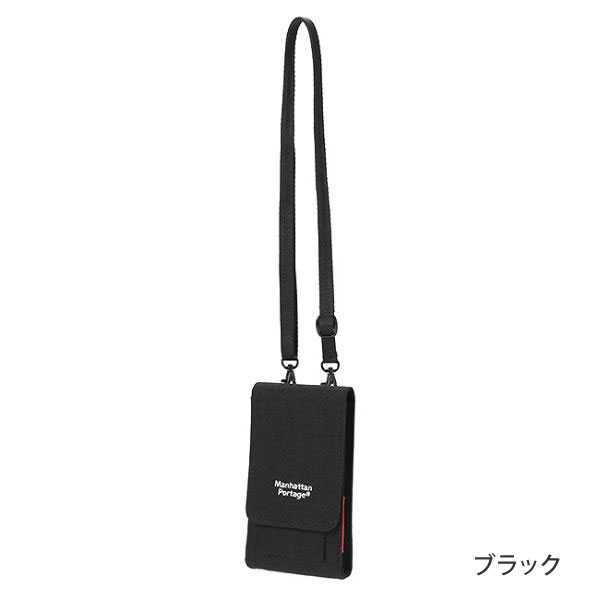 マンハッタンポーテージ Manhattan Portage スマホケース メンズ レディース コブルヒルスマートフォンケース Cobble Hill Smartphone Case ブラック MP2019 2023SS【鞄】2212wann[M便 1/1]