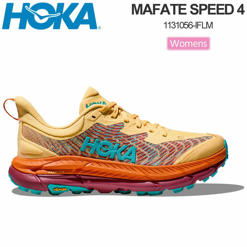 【正規取扱店】ホカ HOKA スニーカー 厚底 ランニングシューズ レディース マファテ スピード4 MAFATE SPEED 4 インパラ フレイム 1131056 IFLM 2023SS snk【靴】2304wannadoのサムネイル
