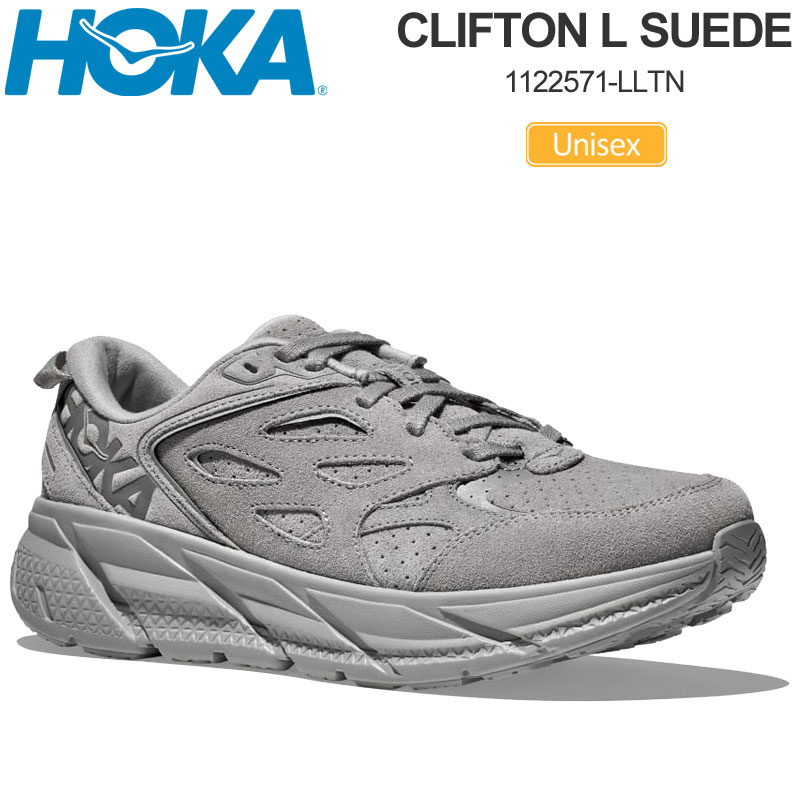 【正規取扱店】ホカ HOKA ランニングシューズ 厚底 スニーカー メンズ レディース クリフトン L スエード CLIFTON L SUEDE ライムストーン 1122571 LLTN 2023AW snk【靴】2307wannadoのサムネイル