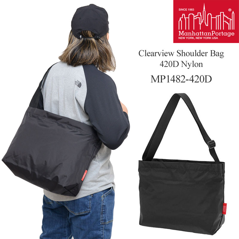 【正規取扱店】マンハッタンポーテージ Manhattan Portage クリアビューショルダーバッグ 420Dナイロン Clearview Shoulder Bag 420D Nylon MP1482-420D 2024SS【鞄】2403wann 1