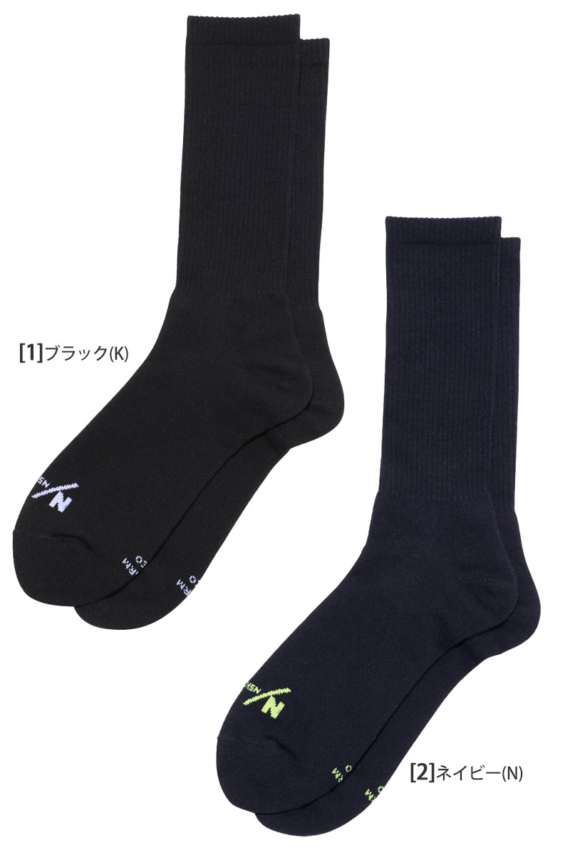 N/ ニュートラルワークス NEUTRALWORKS 靴下 日本製 メンズ レディース MXP ベーシックミッドレギュラーリブソックス KSU62340 2024AW 2407ripe[M便 1/2]【返品交換不可】
