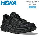 ホカ HOKA ランニングシューズ 厚底 メンズ クリフトン ワン9 CLIFTON ONE 9 ブラック カーボンブラック 1155370 2025AW snk【靴】2507wann