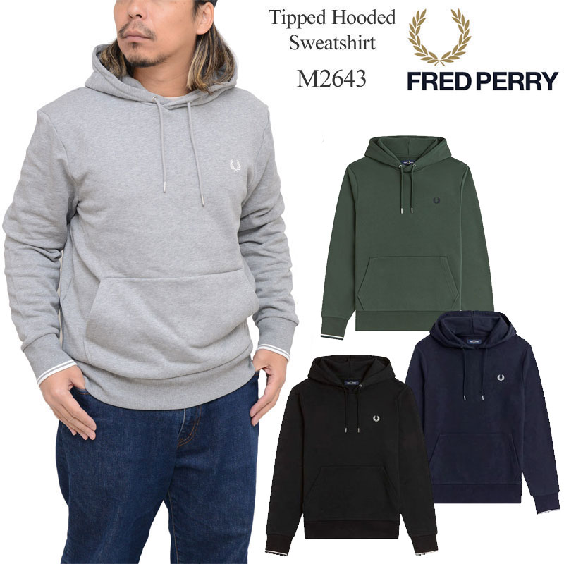 եåɥڥ꡼ FREDPERRY ѡ  ƥåץ饤աǥåɥåȥ Tipped Hooded Sweatshirt M2643 2...