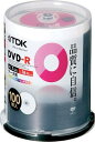 TDK データ用 DVD-R 1-16倍速対応 ホワイトプリンタブル(内径38mm) 100枚 スピンドル DR47PC100PU