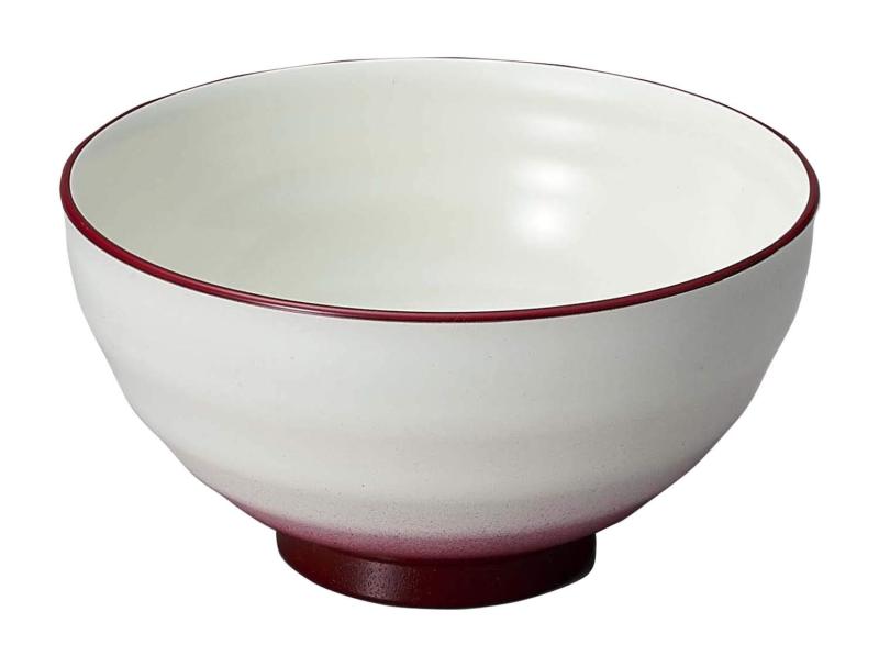 三義漆器(Sanyoshi) 飯碗 赤 320ml 撥水 飯椀 高台赤 1149520