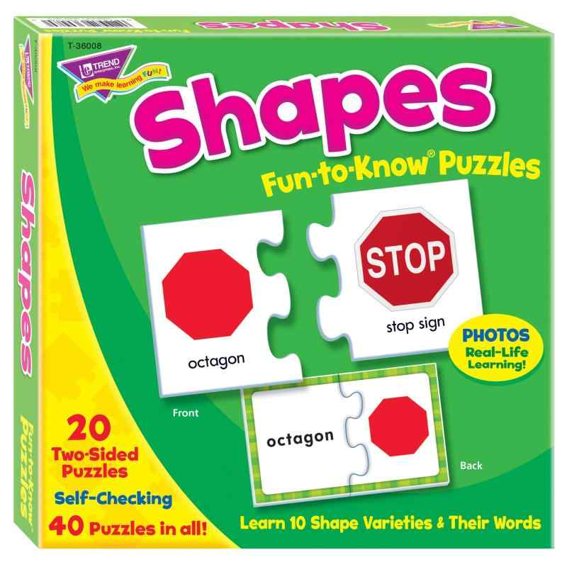 トレンド 英単語 パズル 形 Trend Fun to Know Puzzles Shapes T-36008