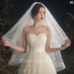 花嫁 結婚式 ショートメイン ウェデングドレス ベール スーパー フェアリー フォ トップスス ホワイト ふわふわ キラキラ ベール