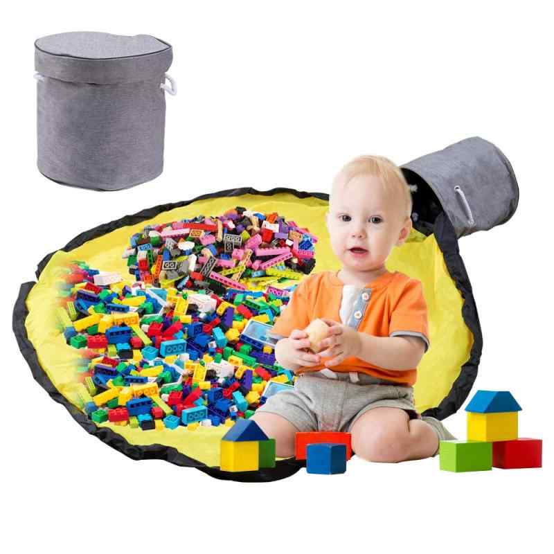 let's make おもちゃ 収納バッグ プレイマット 折り畳み 収納マット 収納袋 パズル 玩具 ブロック片づ..