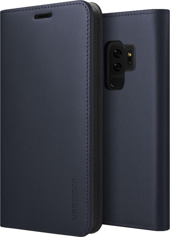 Galaxy S9 Plus ケース 手帳型 本革 レザー ベルト なし マグネット なし 手帳 カバー カード 収納 付 VRS DESIGN Genuine Leather Dia..