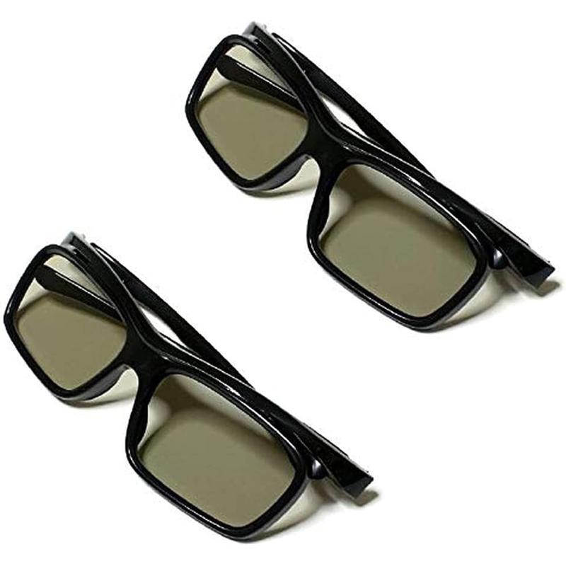 Omenluck 2個入り 眼鏡の上から装着可能TVの為パッシブ 3Dメガネ 偏光式 3DTVの為 映画館 テレビ用 成人用