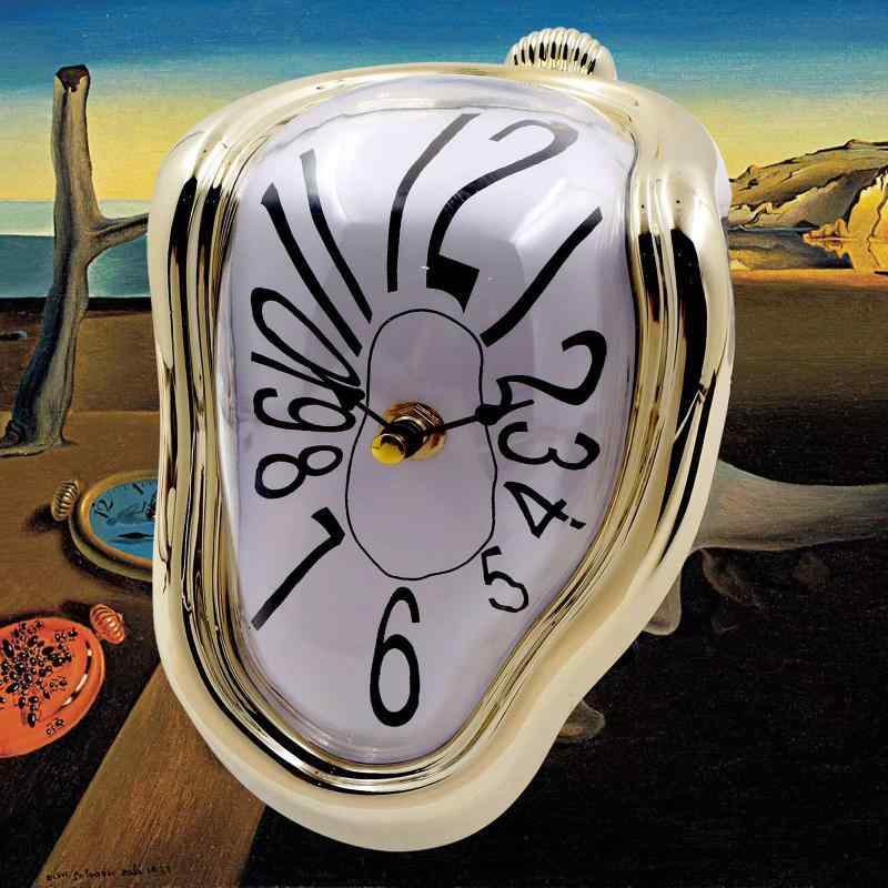 FAREVER 溶ける時計、サルバドール・ダリ腕時計溶ける時計、装飾的なホームオフィスの棚の机のテーブル..