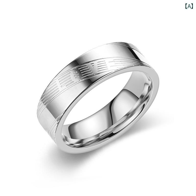 リング メンズ レデース 婚約 結婚 指輪 ペア アクセサリー 指輪 チタン鋼 18K ゴールド クロスボーダー ジュエリー
