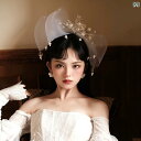 ブライダル アクセサリー 小物 ウェディング 結婚式 パーティー 婦 花嫁 舞台 小道具 コスプレ レトロ パール ビッグ リボン フォト ドレス ヘアピン トップスス クリップ 白 ガーゼ アクセサリー