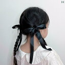 ヘアーアクセサリー 女子 キッズ 子供 黒 サテンリボン 弓 頭飾り ヘア クリップ レディース ヘア クリップ クリップ