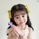 ヘアーアクセサリー 女子 キッズ 子供 カラフル 立体 生地 リボン ヘアピン 2 パック かわいい プリンセス ヘアピン 小さめ 女子 トップスス ヘアピン