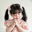 ヘアーアクセサリー 女子 キッズ 子供 ピンクメッシュ リボン ヘア クリップ 2 パック 女子 甘くて かわいい 春 タッセル ヘア クリップ スタイリッシュ