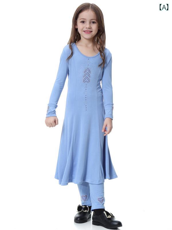 楽天コモドワークスキッズ 女子 パキスタン インド エスニック スーツ ドレス インドネシア ガール ロング スカート 長袖 スカート ズボン