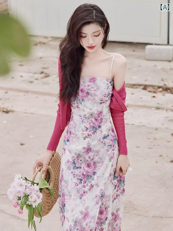 レディース ファッション ピンク 花柄 サスペンダー ドレス ブラウス 優しい しっぱい 夏 セットアップ