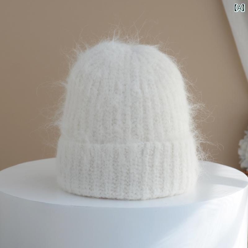 レディース アルパカニット 帽子 白 冬 韓国 厚手 ぬいぐるみ 暖かい 耳保護 ウール 帽子 ぬいぐるみ 防寒 帽子