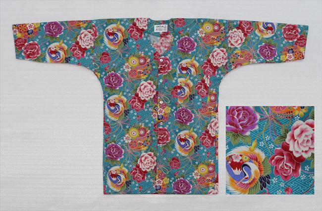 鯉口シャツ大人 数量限定 浅葱薔薇 メール対応しております。鯉口シャツ 花柄 祭り 和柄 制服 飲食店 和食店 居酒屋 ユニフォーム 男性 メンズ 女性 レディ...