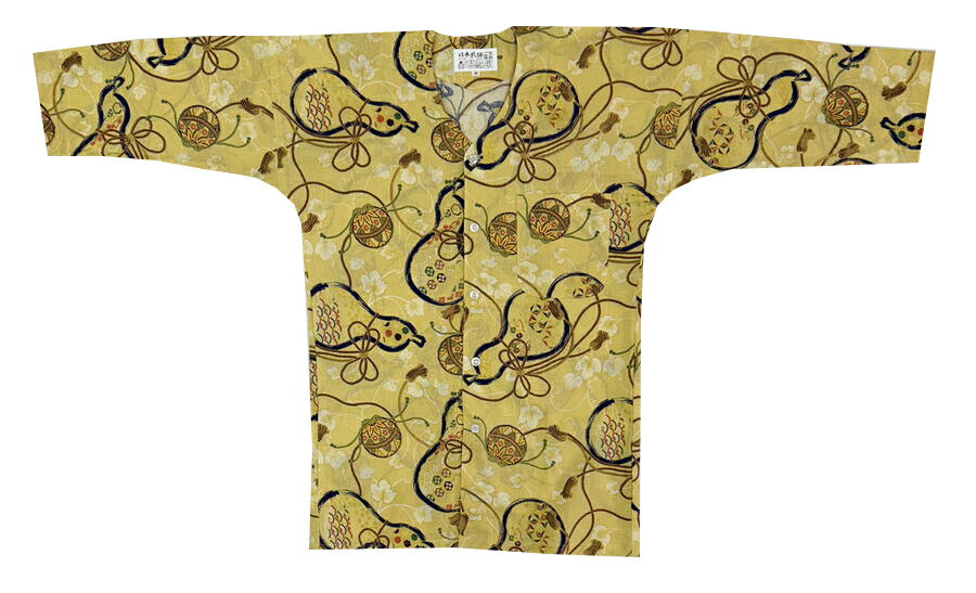 鯉口シャツ大人 数量限定 瓢箪、鞠 レアカラー人気のベージュ系 鯉口シャツ 祭り 和柄 制服 飲食店 和食店 居酒屋 ユニフォーム 男性 メンズ 女性 レディー...