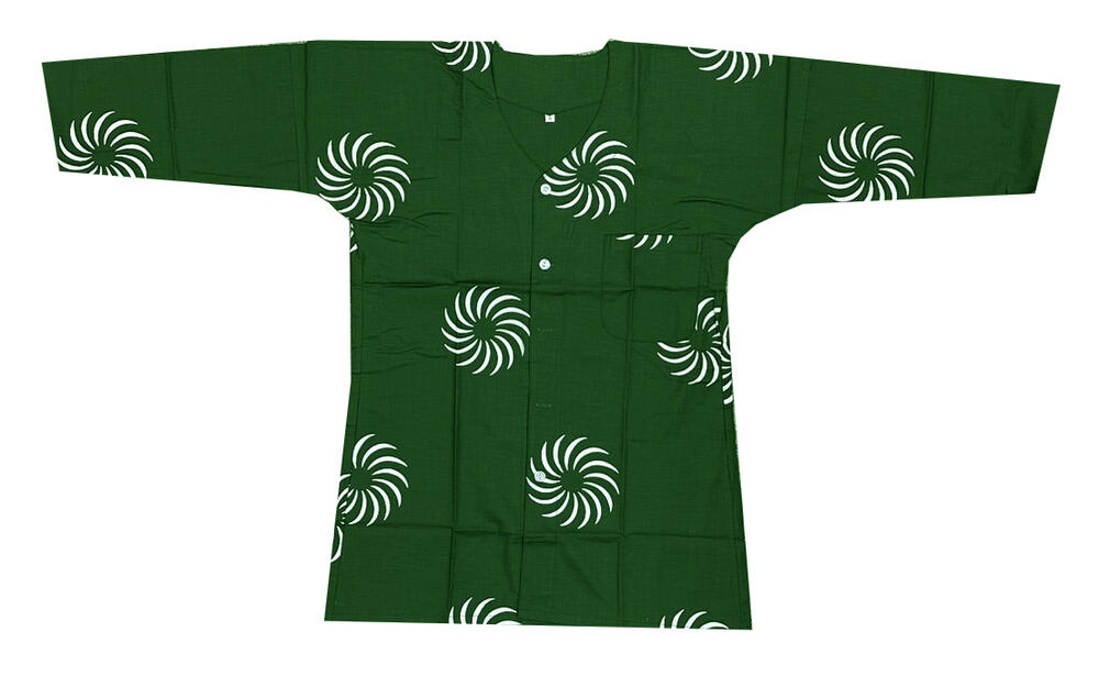 獅子毛模様鯉口シャツ　獅子舞、お祭り、ユニフォームに最適な鯉口シャツ