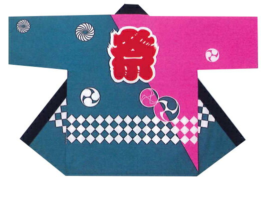 はっぴ屋の法被【ななめ】大人半纏,半被の腰紐は別売りです。