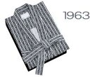 サイズ（　L　）【旅館浴衣　定番のクサリ】【寝巻き浴衣】本体白地に黒い柄（共生地帯付き）織り帯は別売りとなります。