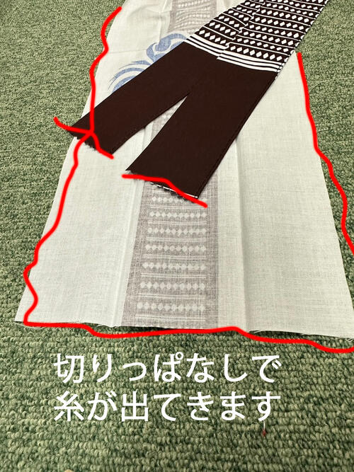 子どもサイズ半纏帯セット「そろばん玉　茶色　ハチマキ風手拭い」芯無の簡易です