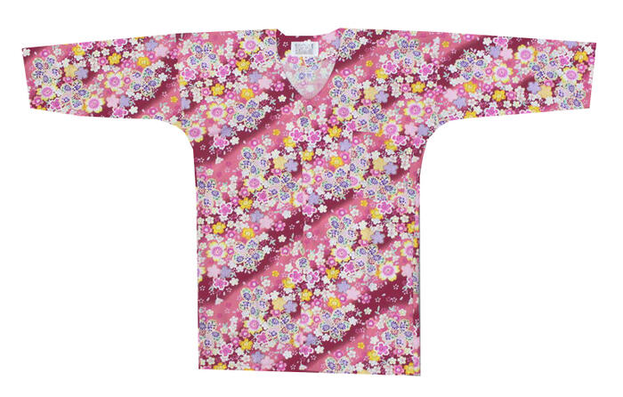 鯉口シャツ大人 赤地色に桜流水 在庫あります 大人気 赤系 鯉口シャツ 花柄 祭り 和柄 制服 飲食店 和食店 居酒屋 ユニフォーム 男性 メンズ 女性 レディ...