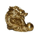 (運気UP 銅製 宝玉を持った座龍の置物) 龍 ドラゴン 龍の置物 龍の小物 ドラゴンの置物 干支 辰 置物 雑貨 インテリア アジア 中国 和 風水 十二支 シノワズリー 縁起物(おしゃれ オブジェ アジア雑貨 お洒落 リゾート 誕生日プレゼント ギフト)