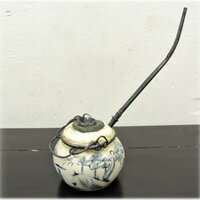 【安南焼き 水パイプ】アジアン雑貨 水パイプ バッチャン焼き 安南焼き イミテーション 骨董品 陶器 ベトナム