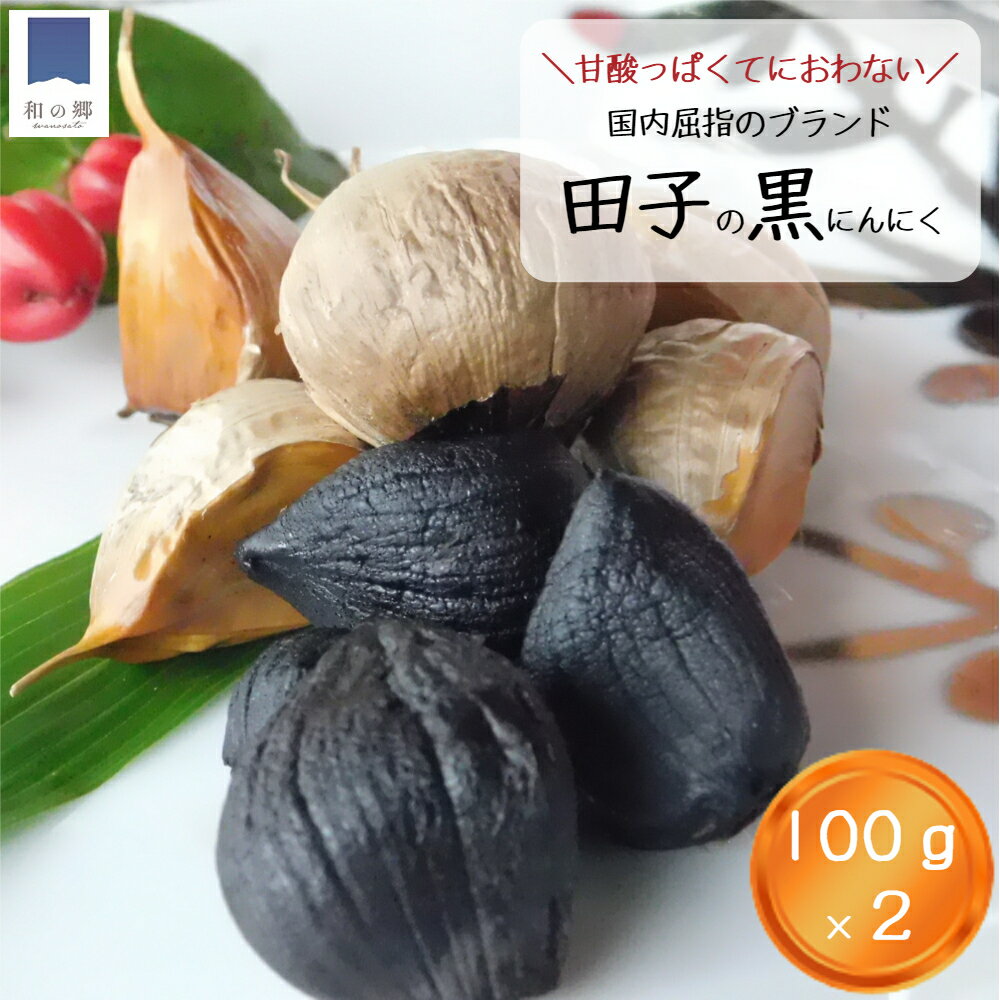 黒にんにく 青森 田子 200g（100g×2）福地ホワイト クロネコゆうパケット 送料無料 黒ニンニク 食べきり お試し 国産 青森 にんにく 田子 にんにく 産地直送 黒 ニンニク 甘い 美味しい 臭わない 無添加 無着色 滋養 健康 元気 美容