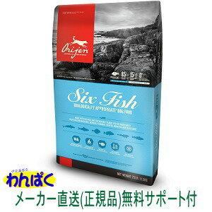 【クーポン有】 オリジン 犬用 6フィッシュドッグ 5.9kg 中粒 ドッグフード 無添加 アレルギー ドライフード アカナ 正規品 送料無 大袋 他お試しフードサンプル有 AS100