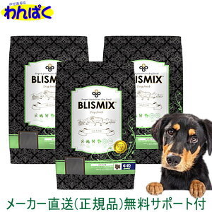 【クーポン有】 ブリスミックス 犬 ラム肉 中粒 1kg×3袋セット ドッグフード 無添加 アレルギー ドライフード 乳酸菌 安全 食物 皮膚 痒み KMT アーテミス 送料無 他お試しフードサンプル有 AS80