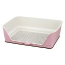 【クーポン有】 リッチェルお掃除簡単ステップ壁付トイレ ワイド ライトピンク(LP) ペット用 小型犬用 他お試しフードサンプル有 AS-120