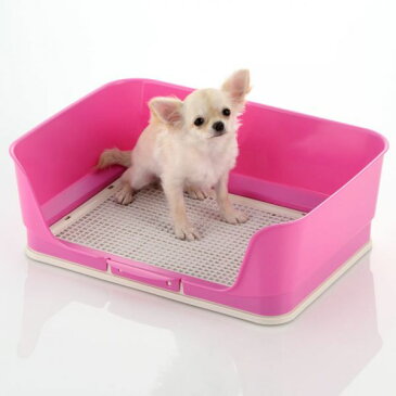 リッチェルしつけ用ステップ壁付きトイレ レギュラー ピンク ペット用 小型犬用 2800354 お試し サンプル付【ラッキーシール対応】