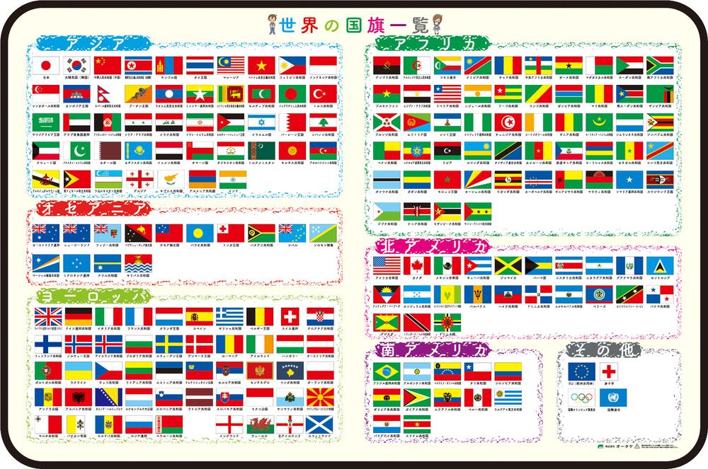 【P10倍！20日20:00-27日1:59】世界の国旗一覧ディスプレイボード