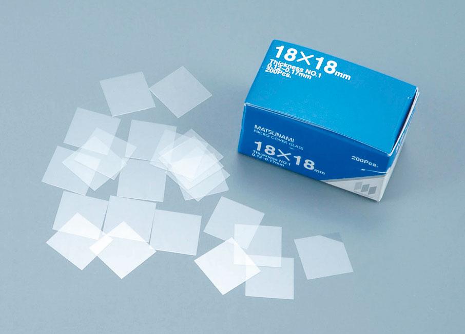 カバーグラス 200枚入 ホウケイ酸ガラス