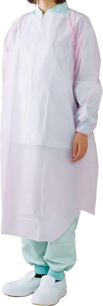 ガードファイン袖付エプロン手首ゴム (2) ピンク　10枚