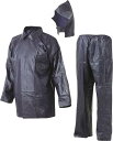 【P10倍!30日限定】レインスーツ ネイビー 3L 梅雨,避難グッズ,防災,作業,雨具,レインスーツ,通勤,通学,携帯用