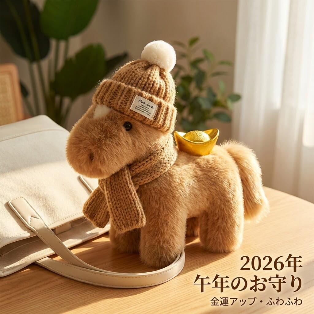 Other - 馬キーホルダー うまチャーム バッグチャーム 午年贈り物 母の日プレゼント おしゃれ可愛い ぬいぐるみモチーフ 軽量薄型小型 車の鍵財布用ストラップ アクセサリー小物